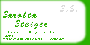 sarolta steiger business card